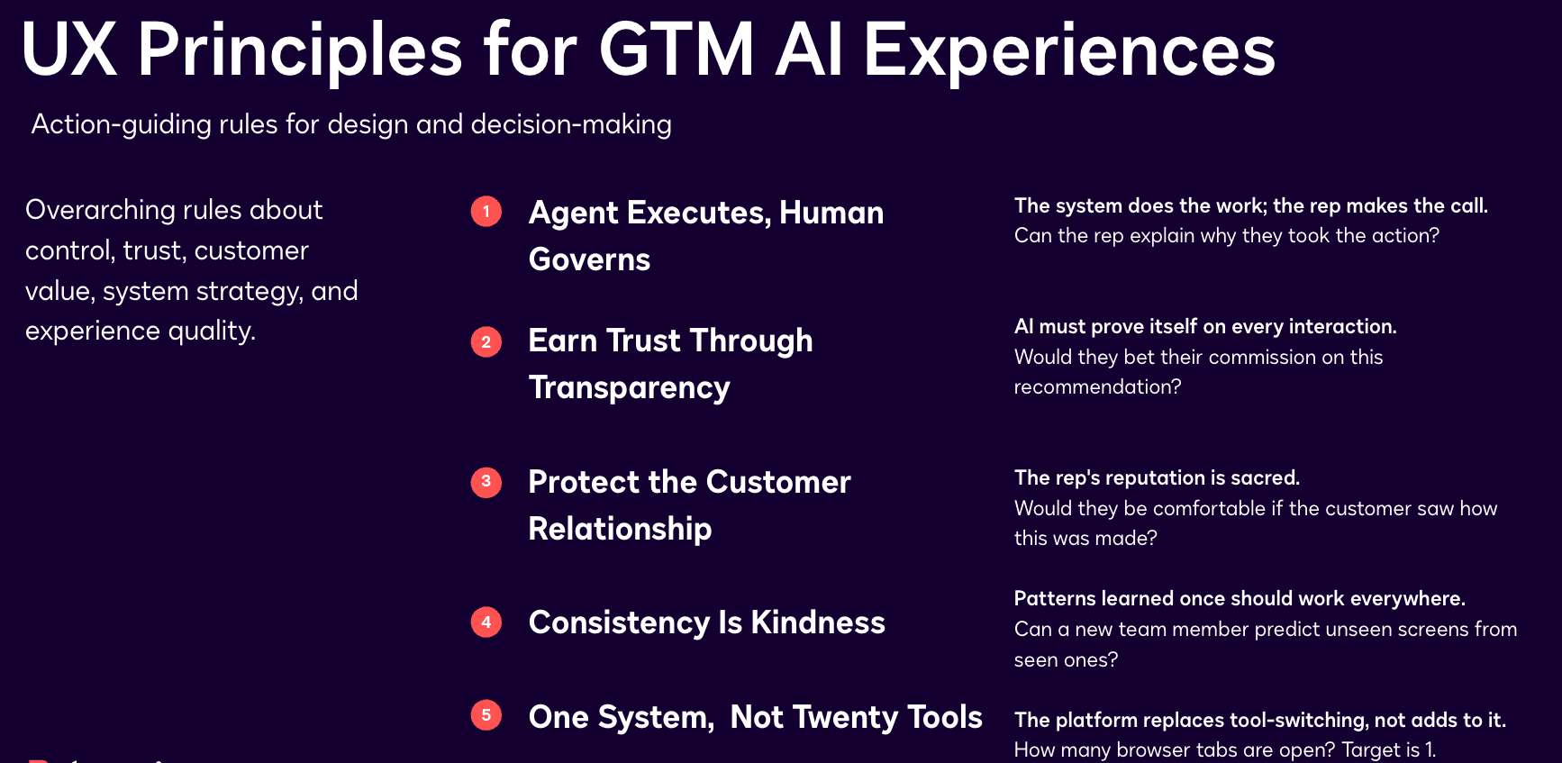 UX Principles for GTM AI Experiences